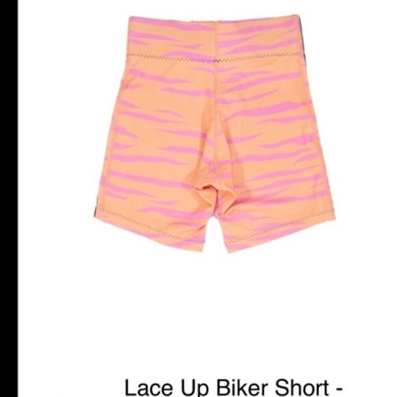 HOT LAVA LACE UP BIKER SHORTS PEACH - Picture 2 of 3